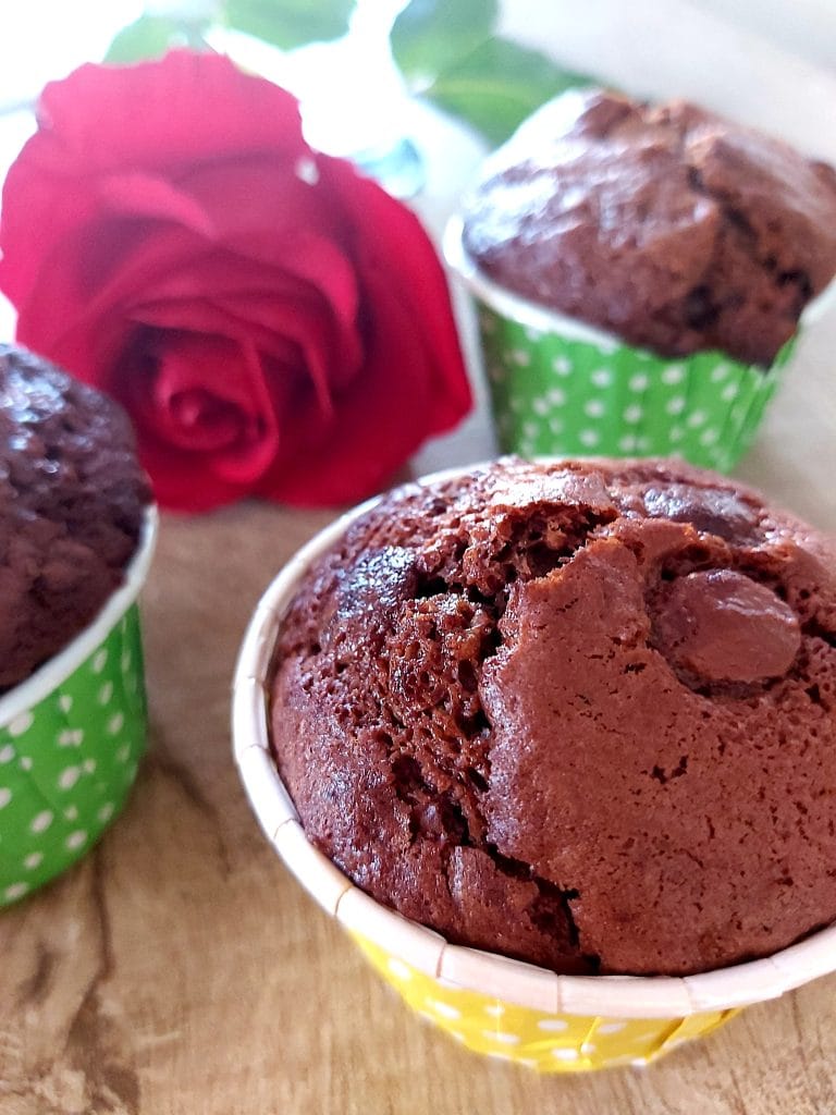 Double Chocolate Muffins | Bakery-Style & Extra Chocolatey
