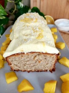 Sliced Mango Coconut Loaf Cake