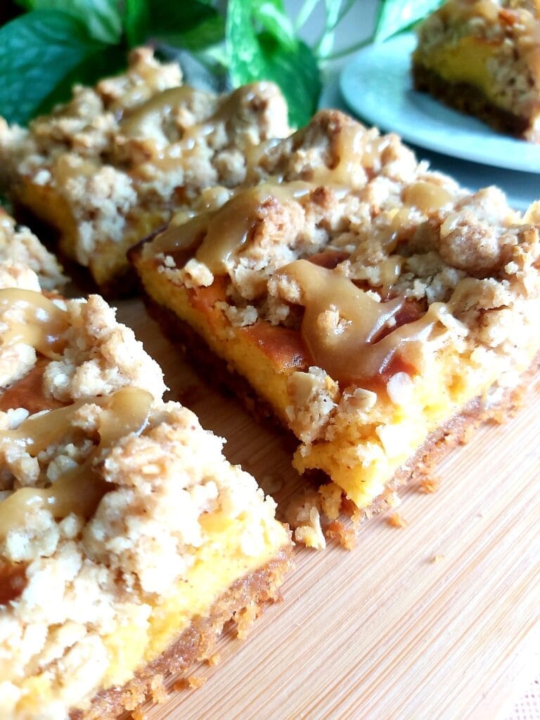 Pumpkin Caramel Cheesecake Bars - A Cup Full of Sprinkles