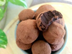 Condensed Milk Chocolate Truffle in a bowl. 