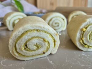 Pistachio Lemon Rolls before baking.